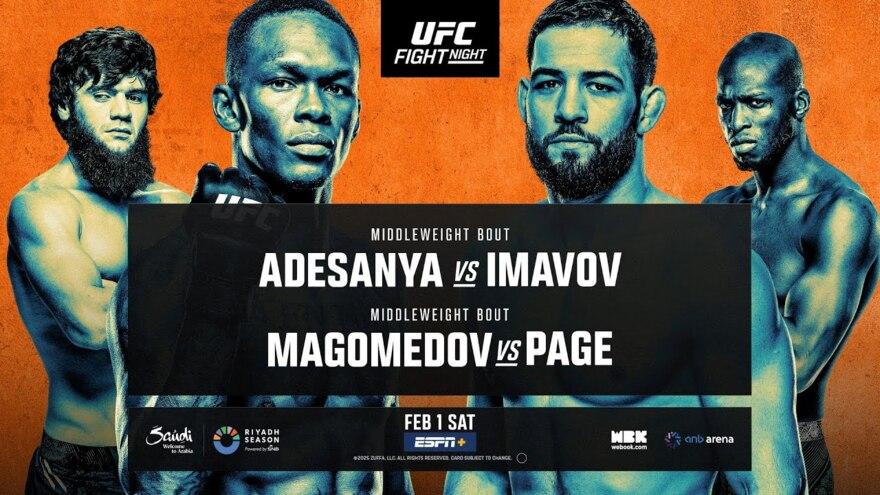 UFC Fight Night 250. Адесанья – Имавов турнирінің толық кардтары белгілі болды