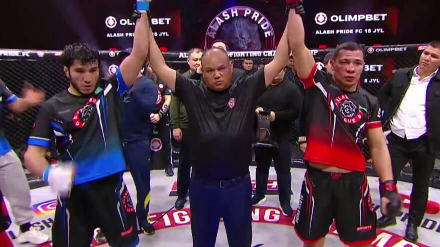 ВИДЕО. В главном бое Alash Pride FC 105 победитель не был определен