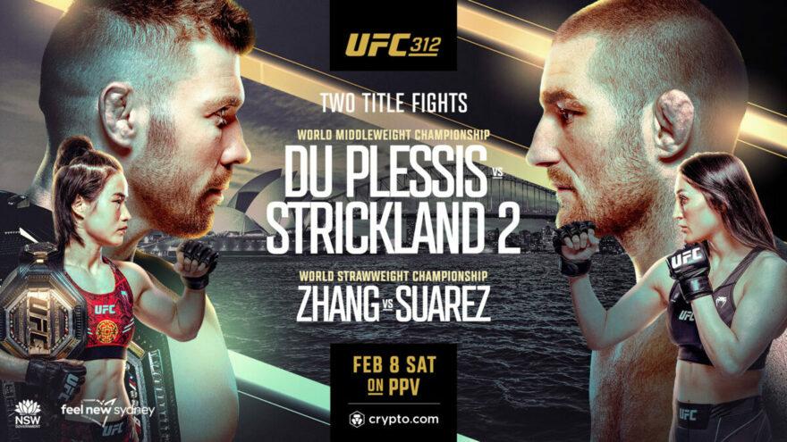 Определен весь кард турнира UFC 312: Дю Плесси-Стриклэнд 2