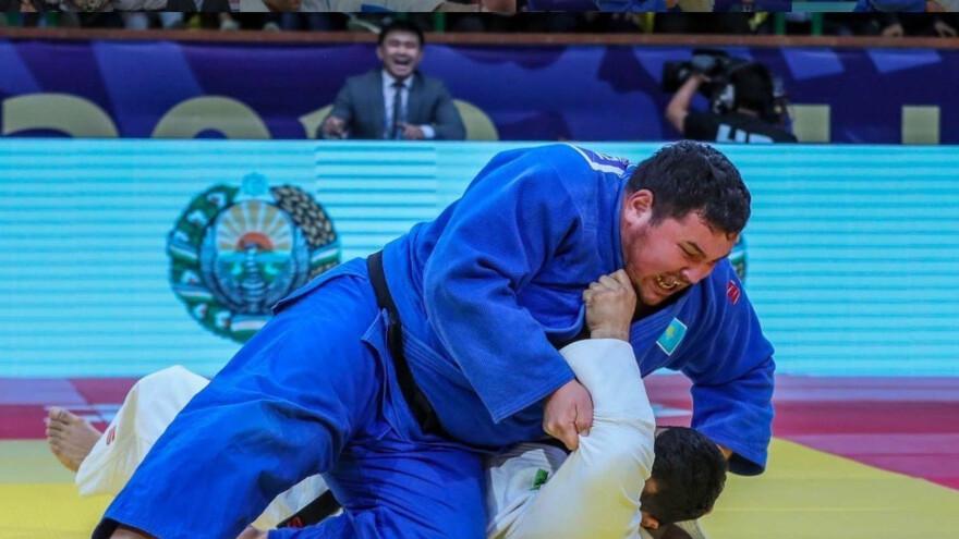 Постоял за весь Казахстан. Дзюдоист Кажыбаев выиграл бронзу на престижном турнире в Баку