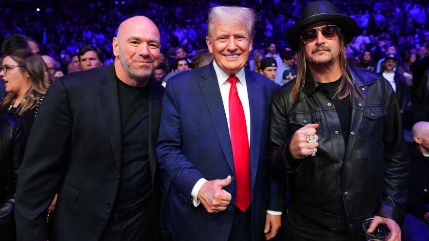 Дональд Трамп UFC 314 турнирінде қонақ болды