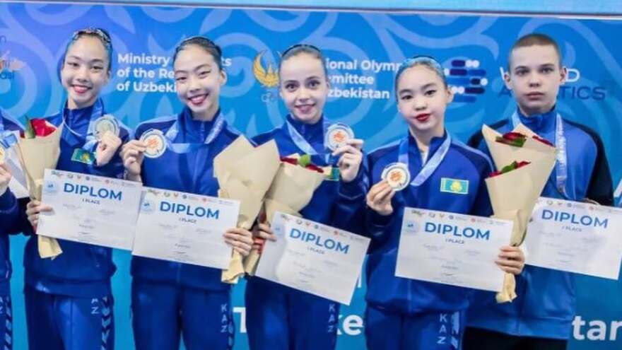 Казахстанские спортсмены завоевали 36 золотых медалей на Открытых Центральноазиатских играх по артистическому плаванию