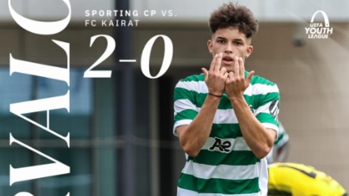 «Спортинг» U-19 выигрывает у «Кайрата» U-19 в матче Юношеской лиги УЕФА