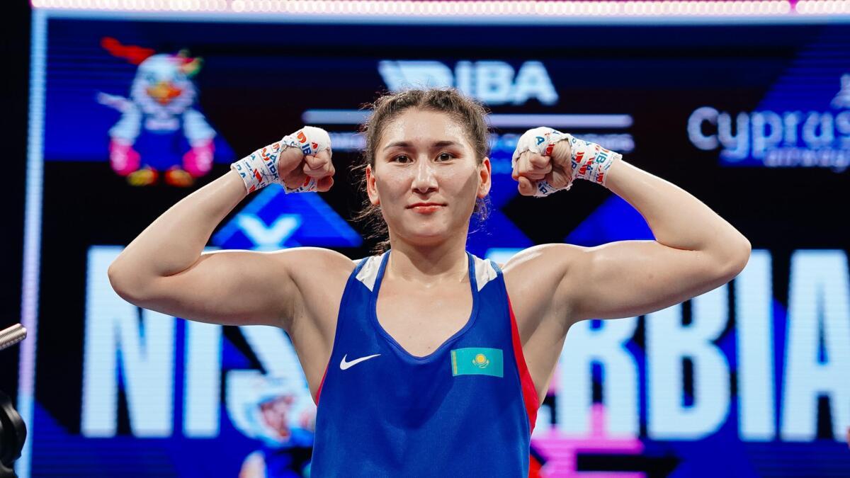 Караганда торжественно встретила двукратную чемпионку мира Аиду Абикееву