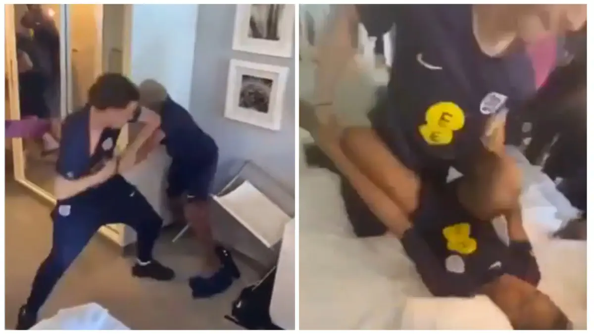 Игроки сборной Англии подрались в отеле: инцидент попал на видео