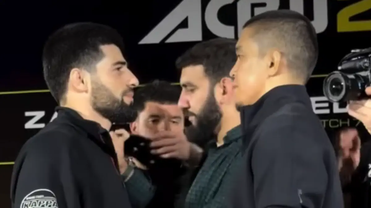 Асу Алмабаев провел дуэль взглядов перед титульной схваткой в ACBJJ