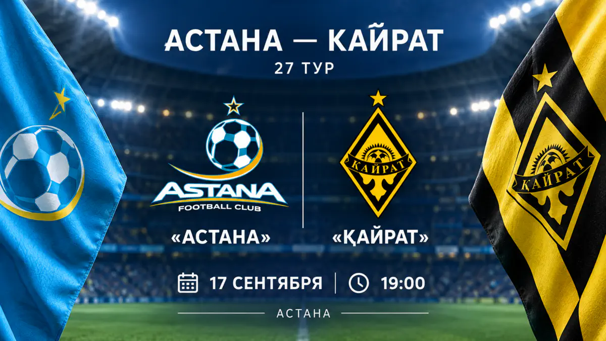 «Астана» — «Кайрат» в КПЛ: где смотреть матч в прямом эфире